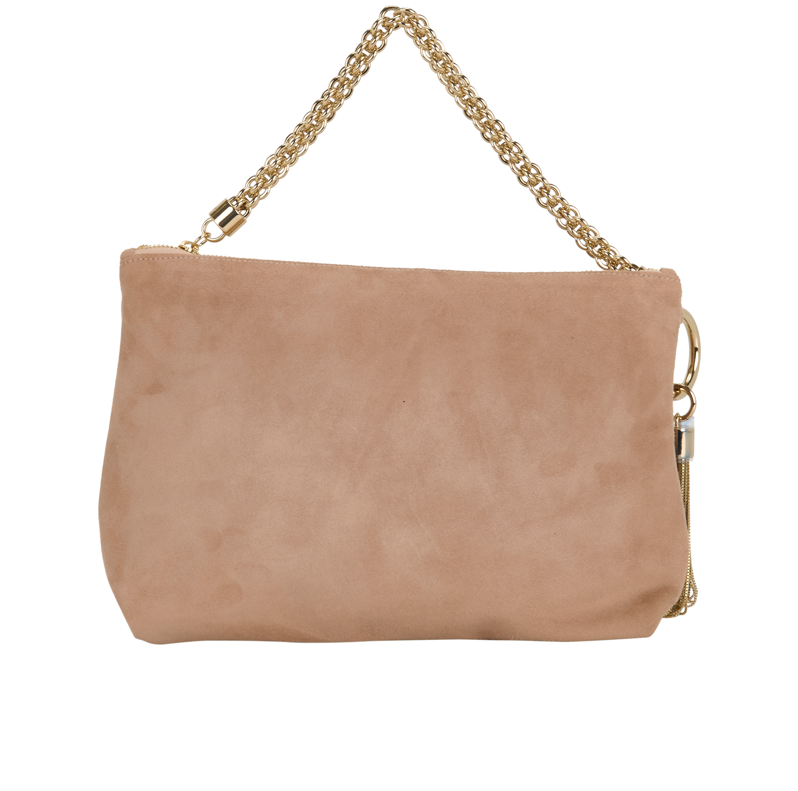 Callie clutch, &pound;250, Handbags, Beige, Suede, Back view